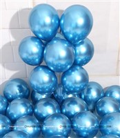 Blue Chrome Balloons (Pack of 10)
