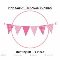Pink  Triangle bunting(10 ft )