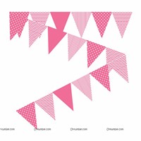 Pink  Triangle bunting(10 ft )