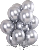 18 inch Silver Chrome Balloons (Pack of 5)