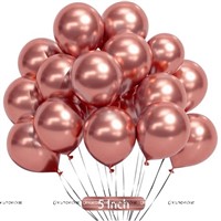 5 inch Rose Gold Chrome Balloons (Pak of 10)