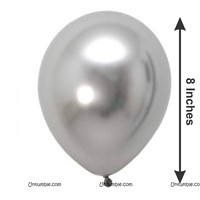 Silver Chrome Balloons (Pack of 10)