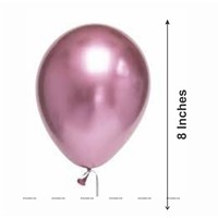 Rose Pink Chrome Balloons (Pack of 10)