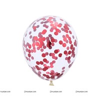 Red confetti balloons (Pack of 5)