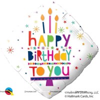 Diamond Shaped Birthday Foil Balloons