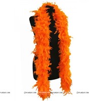 Feather Boa Garland Orange