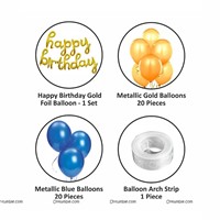 Cursive Foil Birthday Balloon Pack ( Pack of 42 pcs)