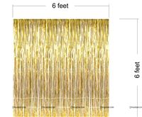 Gold Foil Curtains 6ft x 6ft