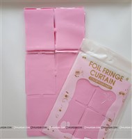 Pink Square Foil Curtain (Pastel)