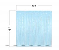 Light Blue Foil Curtains (Pastel)