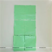 Green Square Foil Curtain (Pastel)