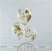 Gold Confetti Balloons (Pack of 5)
