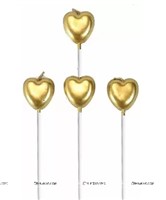 Gold Heart Candle (pack of 4)