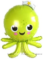 Green Octopus Foil Balloon