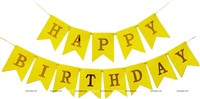 Happy Birthday Bunting - Yellow