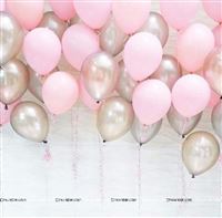 Happy Birthday Foil Balloon Decor Pack - Rose Gold (Pack of 53 pcs)