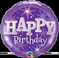 Happy Birthday Purple Sparkle Foil balloon