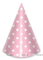 Generic Pink Polka Hats (Set of 10)