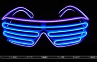 LED Glasses Light Up El Wire Neon Glasses (Blue)