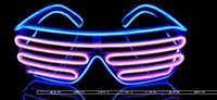 LED Glasses Light Up El Wire Neon Glasses (Red)