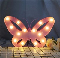 Butterfly Marquee Lights (Pink)