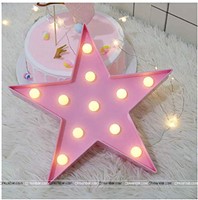 Star shaped Marquee Lights (Pink)