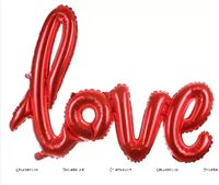 Red Love cursive Foil Balloons