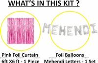 Mehendi Foil Balloon Curtain Kit - Pink