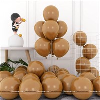 Mocha Brown Latex Balloons (Pack of 20)