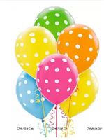 Multi Color Polka balloons(pack of 20 )