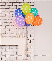 Multicolor Polka Balloons (Pack of 50)