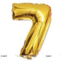 Number 7 Foil Balloon Gold - 42 Inches