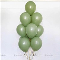 Olive Green Latex Balloons (Pack of 20)