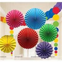 Multi color Paper Fan Decoration