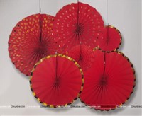 Red and Gold Paper Fans