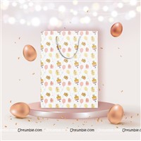 Pink Bling printed Gift Bag ( Pack of 12 )