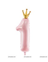 Pink Number One with Crown