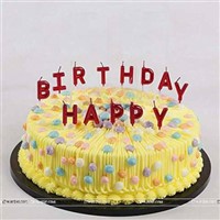 Red Happy Birthday Letter Candle