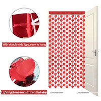 Red Heart Foil Curtains