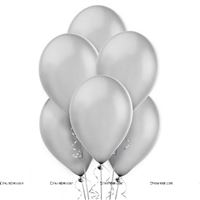 Silver Metallic Balloons (Pack of 20)