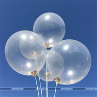 18 inch Transparent Latex Balloon (Pack of 5 )