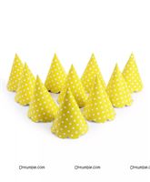 Yellow Polka Hats (Set of 10)