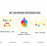 100 Days Birthday Celebration Swirls Kit (Pack of 26 pcs)