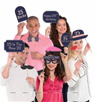 25th Birthday Phot Props Kit Pack of 18