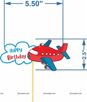 Aeroplane Theme  Cup Cake Topper