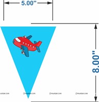 Aeroplane Theme Triangle Bunting (10 ft )