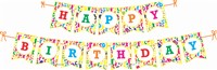 Alphabet Theme Happy Birthday Banner
