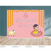 Annaprasana Theme Backdrop (Pink Color)
