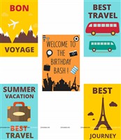 Around the World - Travel/Holiday theme Paper Fan Kit 