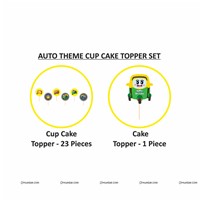 Auto Theme Cake  & Cup Cake Topper 